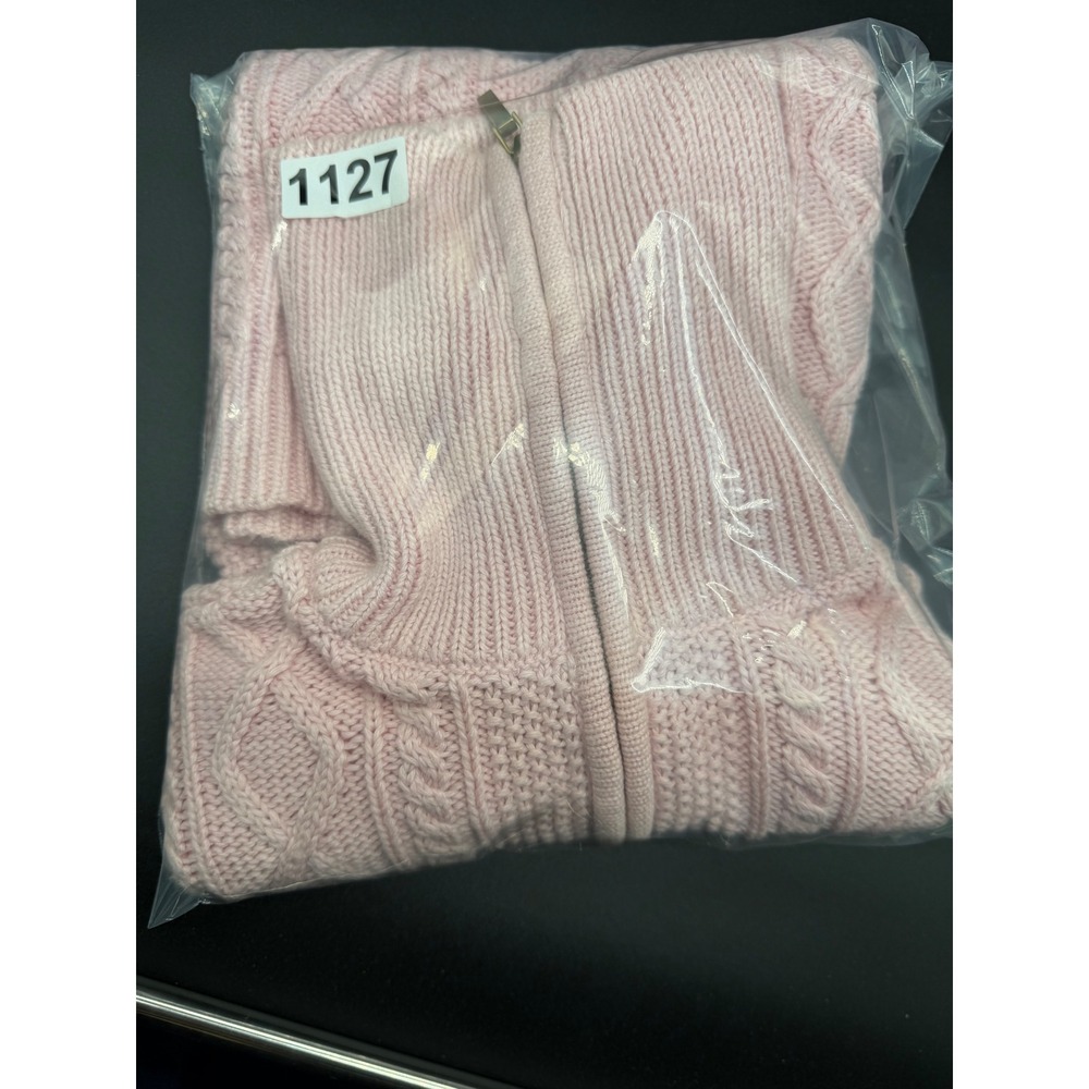 Lauren Ralph Lauren Petite Pink Cable Knit 1/4 Zip‎ Cotton Sweater P/P Small - Picture 8 of 8